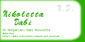 nikoletta dabi business card